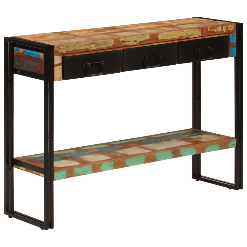 foto del prodotto tavolo consolle 110x30x76 cm in legno massello riciclato