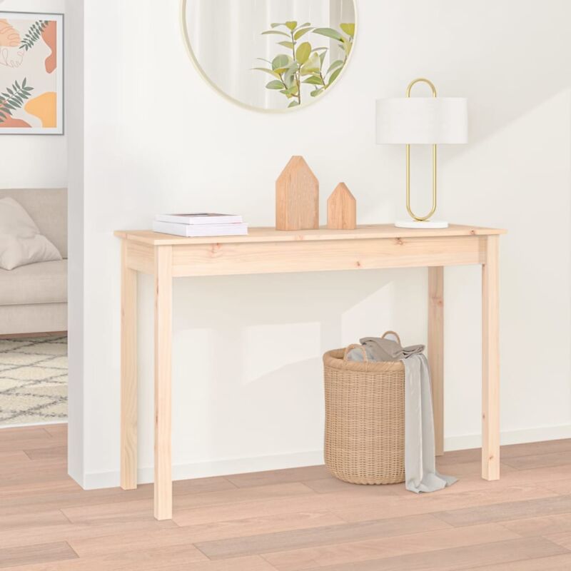 foto del prodotto tavolo consolle 110x40x75 cm in legno massello di pino vidaxl