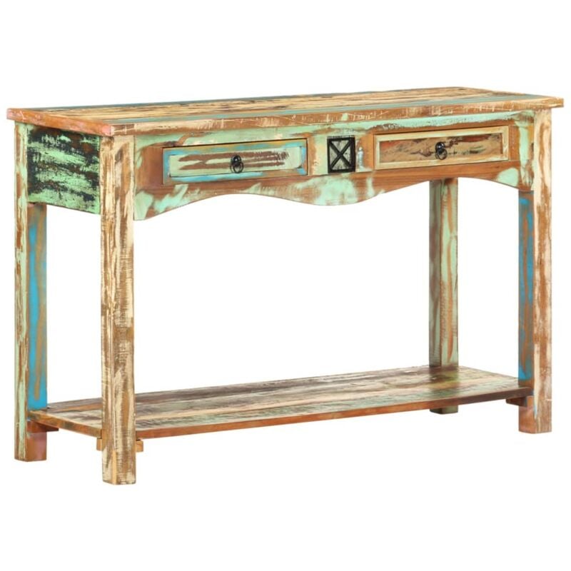 foto del prodotto tavolo consolle 120x40x75 cm in legno massello di recupero vidaxl