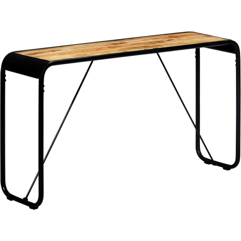 foto del prodotto tavolo consolle 140x35x76 cm in legno massello di mango grezzo vidaxl