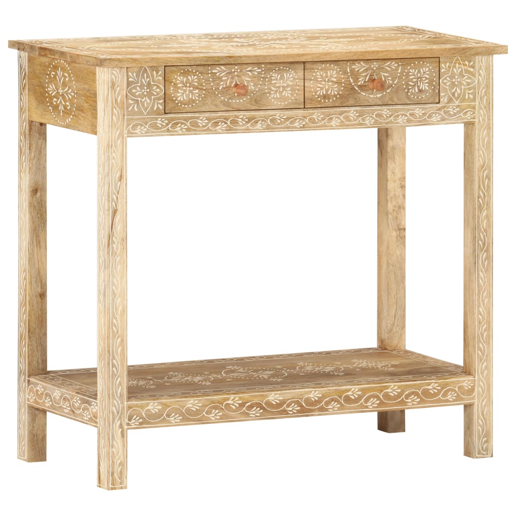 foto del prodotto tavolo consolle 80x35x74 cm in legno massello di mango