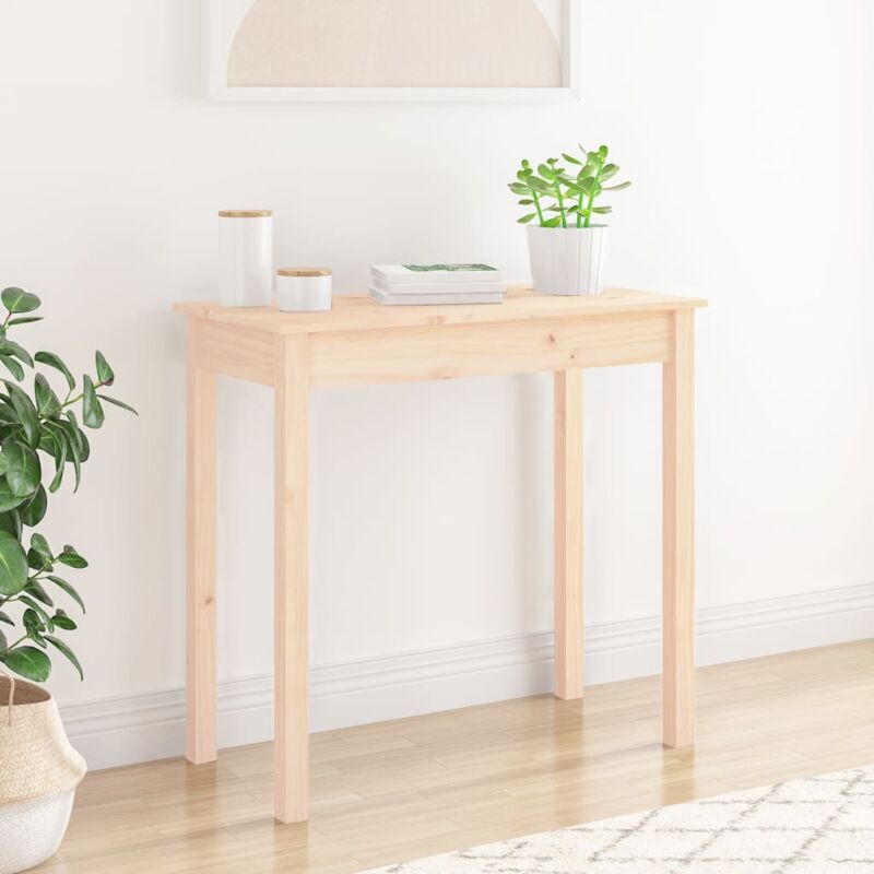 foto del prodotto tavolo consolle 80x40x75 cm in legno massello di pino vidaxl
