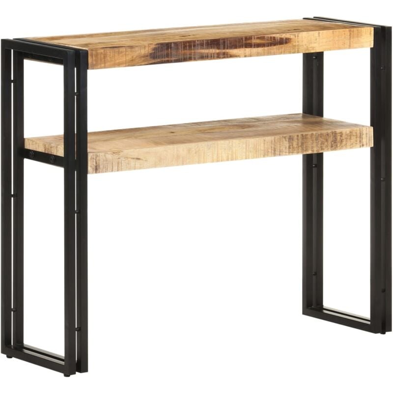 foto del prodotto tavolo consolle 90x30x75 cm in legno di mango grezzo