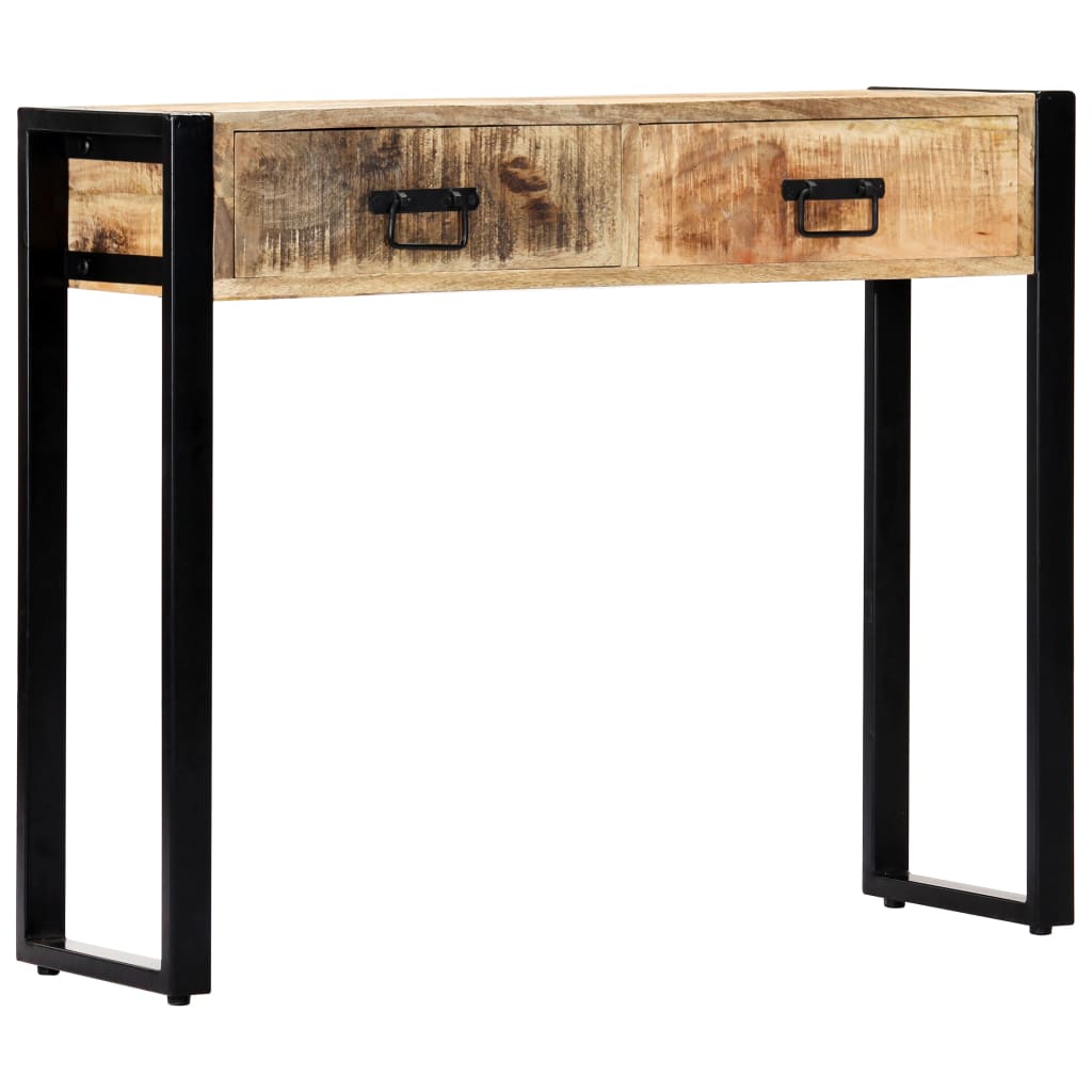 foto del prodotto tavolo consolle 90x30x75 cm in legno massello di mango cod mxl 48183