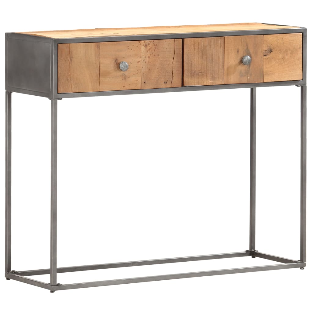 foto del prodotto tavolo consolle 90x30x75 cm in legno massello di recupero