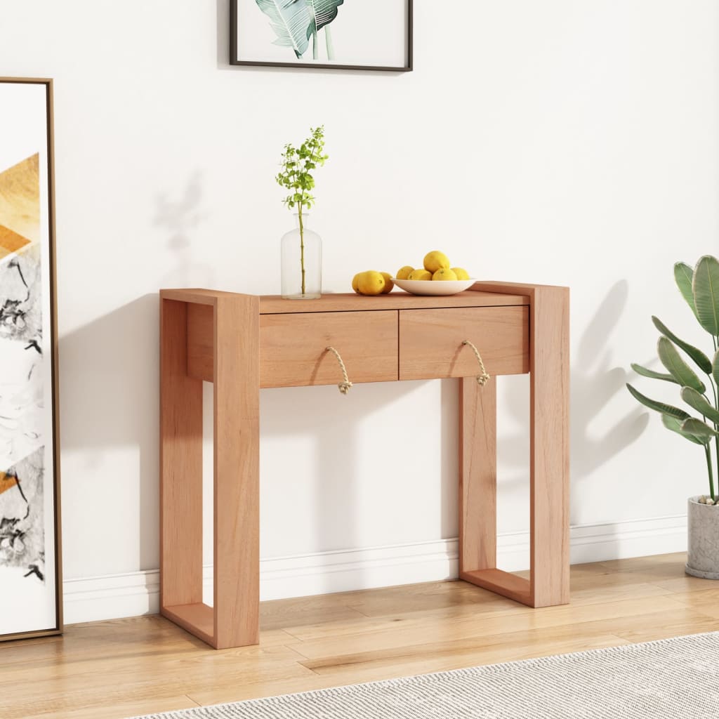 foto del prodotto tavolo consolle 90x35x75 cm in legno massello di teak cod mxl 25371