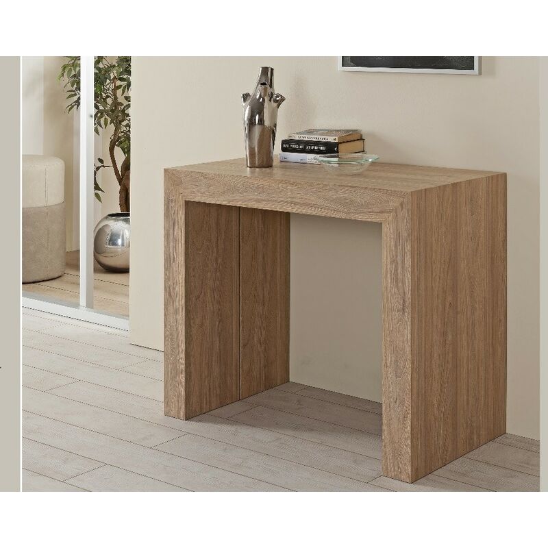 foto del prodotto tavolo consolle allungabile 50x90 cm colore olmo audace