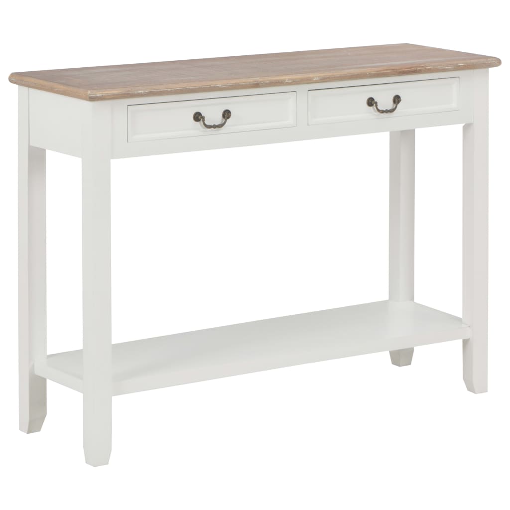 foto del prodotto tavolo consolle bianco 110x35x80 cm in legno cod mxl 14613