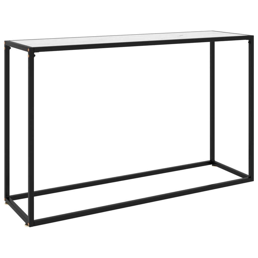 foto del prodotto tavolo consolle bianco 120x35x75 cm in vetro temperato cod mxl 7887