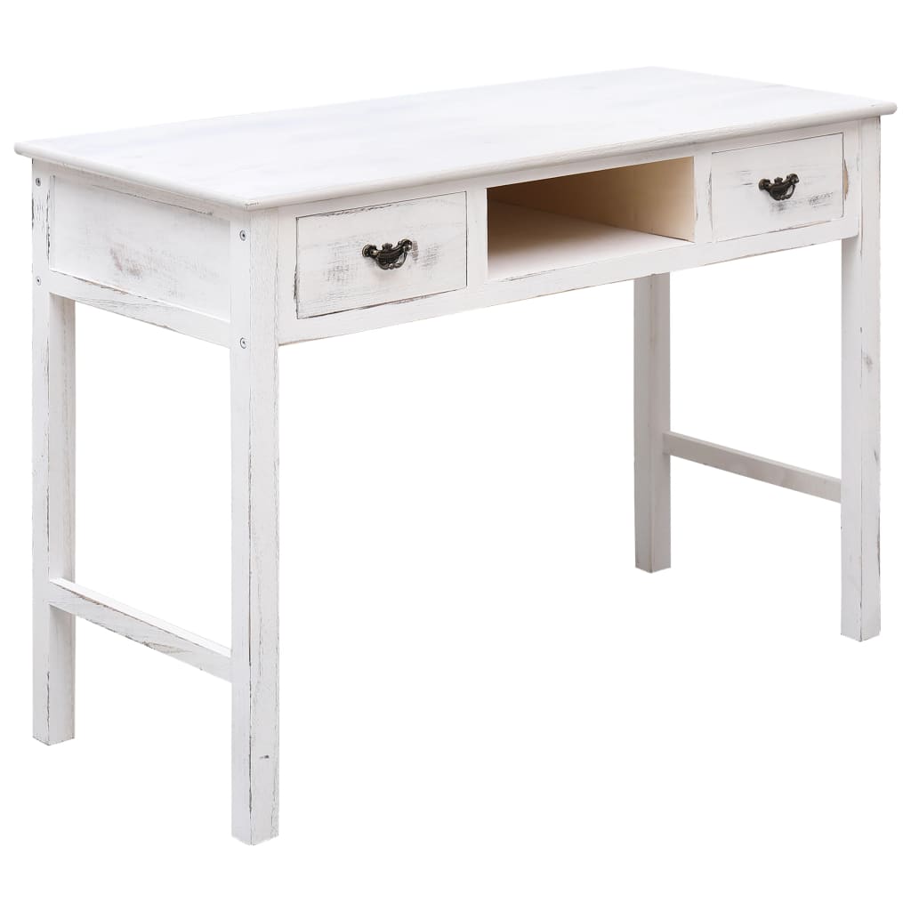 foto del prodotto tavolo consolle bianco anticato 110x45x76 cm in legno vidaxl