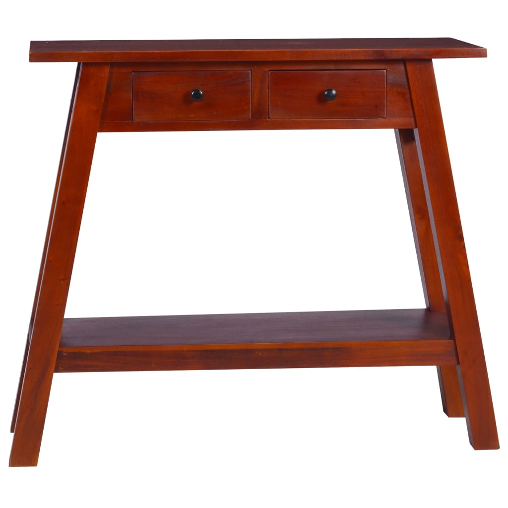 foto del prodotto tavolo consolle classico marrone 90x30x75 cm massello di mogano vidaxl 560734
