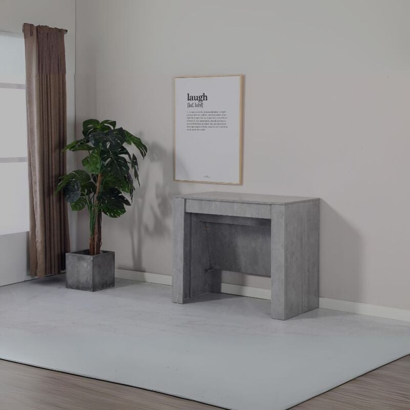 foto del prodotto tavolo consolle colore grigio 90x50 cm allungabile a 3 metri ofelia