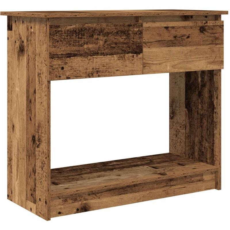 foto del prodotto tavolo consolle con cassetti legno antico 85,5x38,5x74,5 cm vidaxl