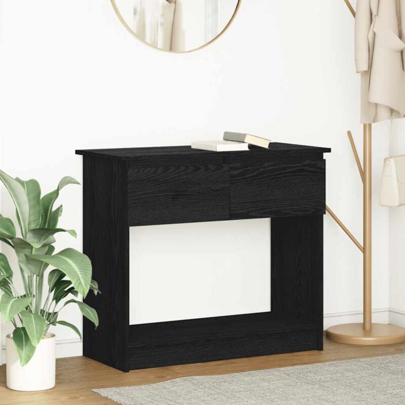 foto del prodotto tavolo consolle con cassetti nero 85,5x38,5x74,5 cm vidaxl