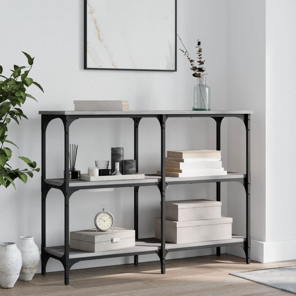 foto del prodotto tavolo consolle grigio sonoma 100x29x75 cm in legno multistratocod mxl 131260