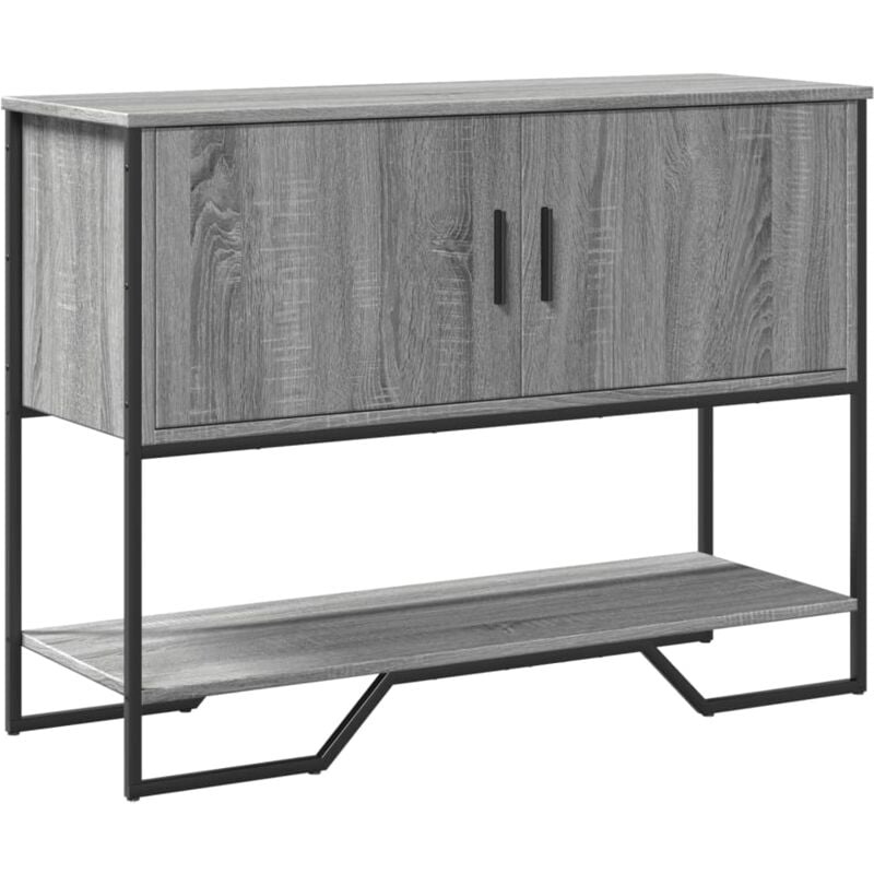 foto del prodotto tavolo consolle grigio sonoma 100x35x74,5 cm in truciolato vidaxl