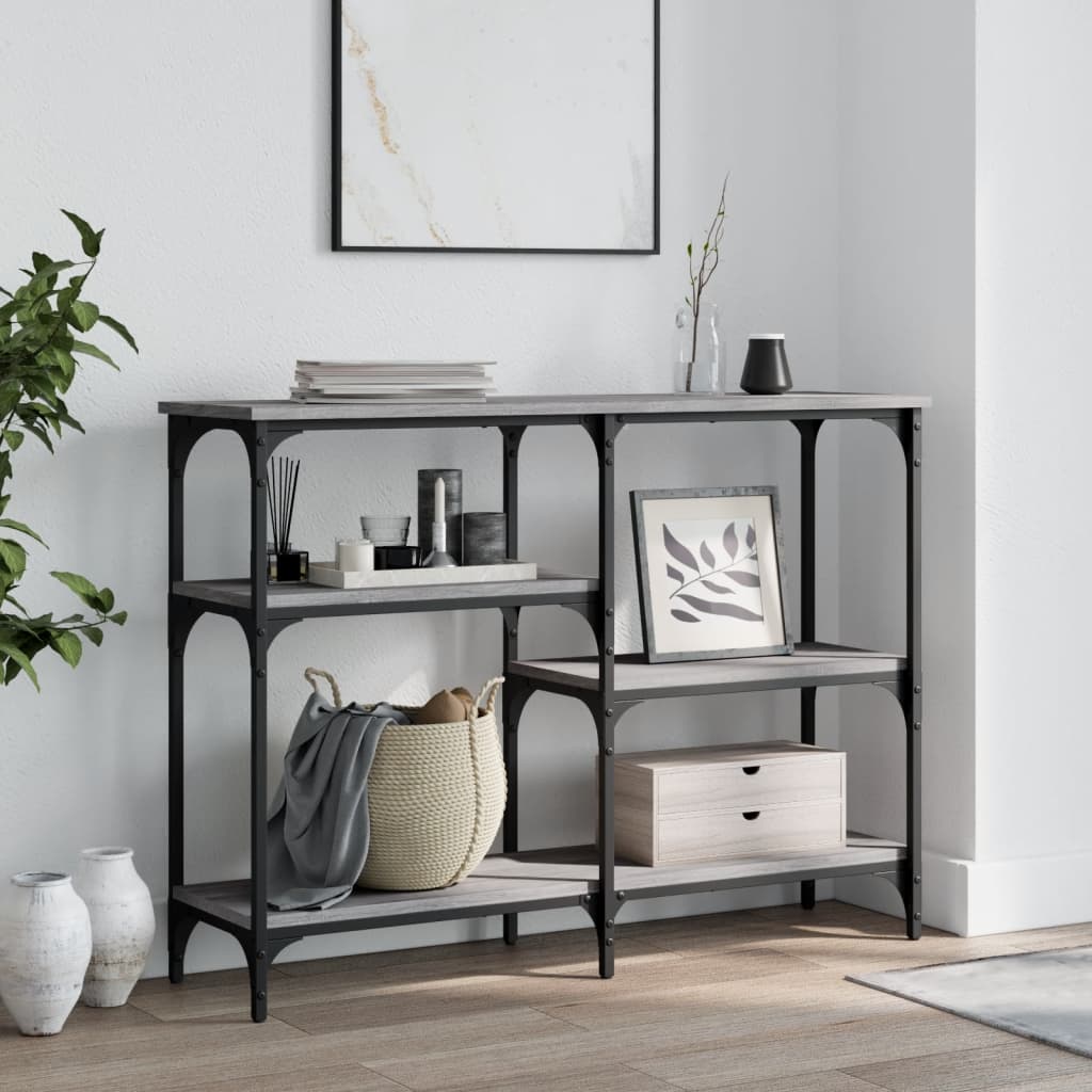 foto del prodotto tavolo consolle grigio sonoma 102x29x75 cm in legno multistratocod mxl 107281