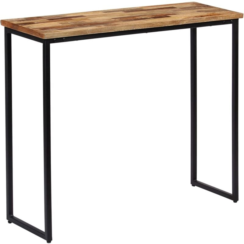 foto del prodotto tavolo consolle in legno di teak rigenerato 90x30x76 cm cod mxl 12328