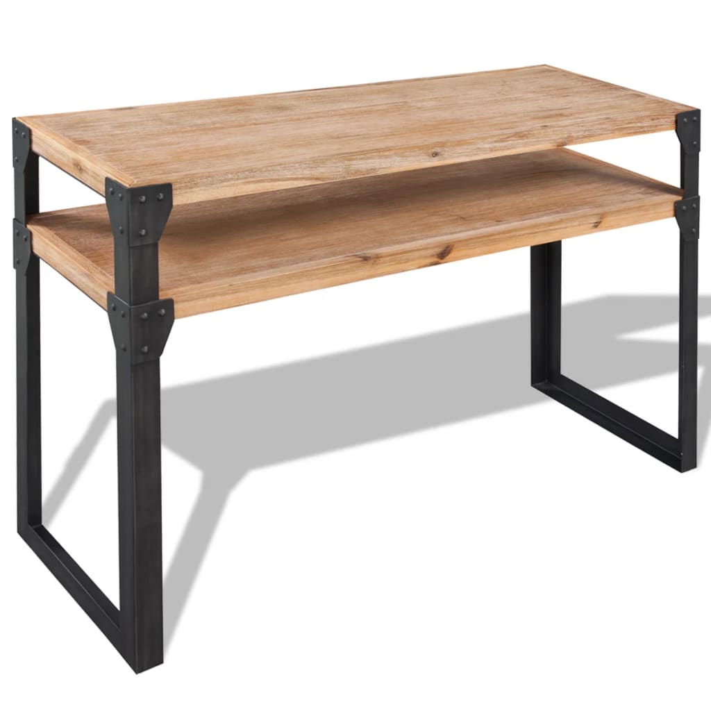 foto del prodotto tavolo consolle in legno massello di acacia 120x40x85 cm