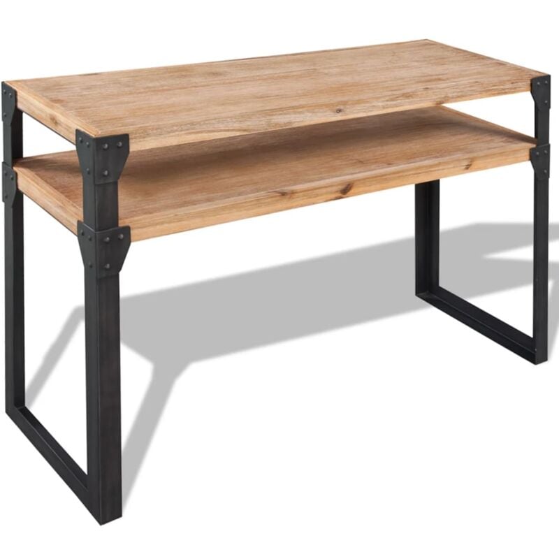 foto del prodotto tavolo consolle in legno massello di acacia 120x40x85 cm - vidaxl