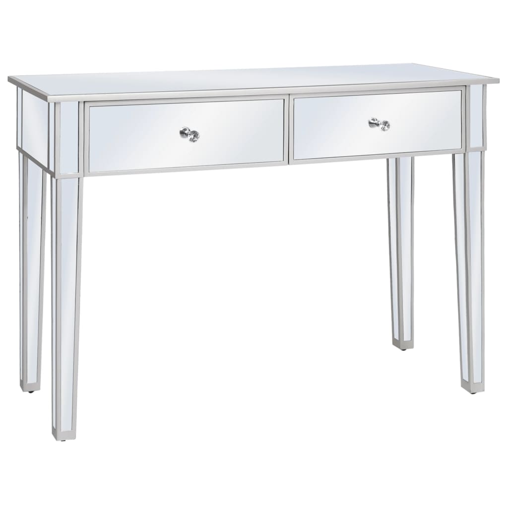 foto del prodotto tavolo consolle in mdf e vetro specchiato 106,5x38x76,5 cm