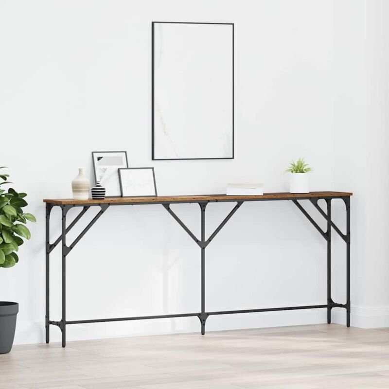 foto del prodotto tavolo consolle legno invecchiato 180x23x75 cm legno ingegnerizzato vidaxl