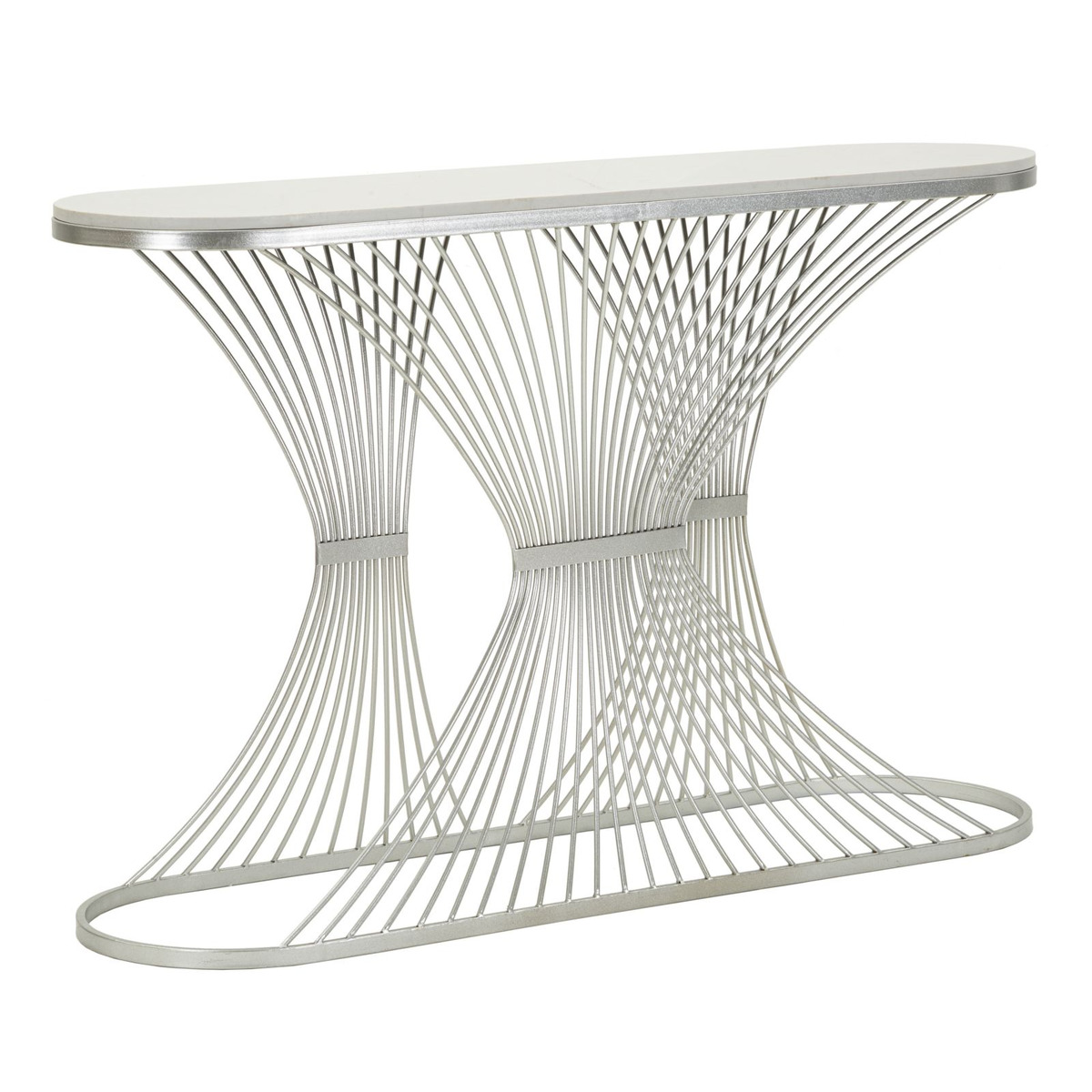 foto del prodotto tavolo consolle mf618, argento, marmo, 120x35x79 cm, epikasa