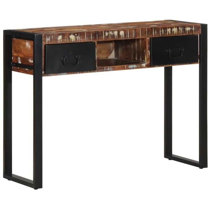 foto del prodotto tavolo consolle multicolore 100x35x75cm legno massello recupero vidaxl