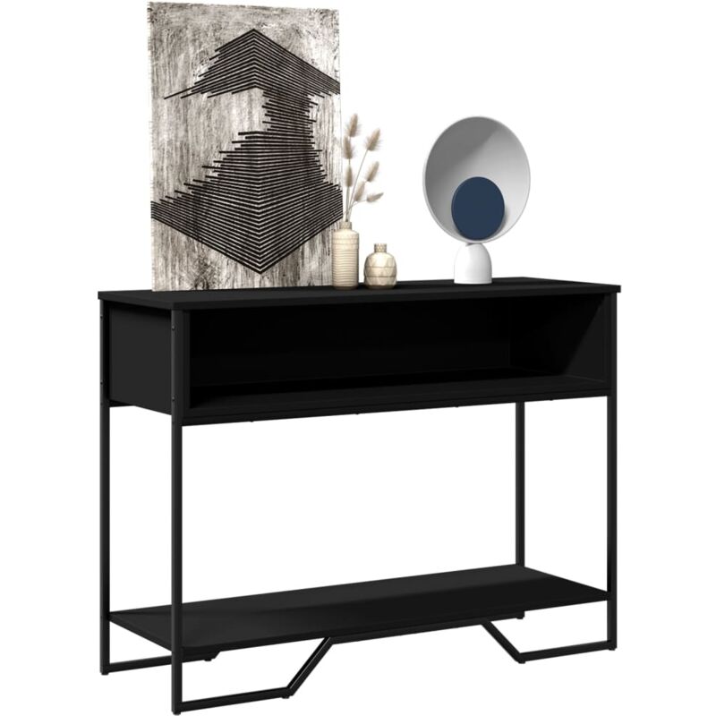 foto del prodotto tavolo consolle nero 100x35x74,5 cm in truciolato vidaxl
