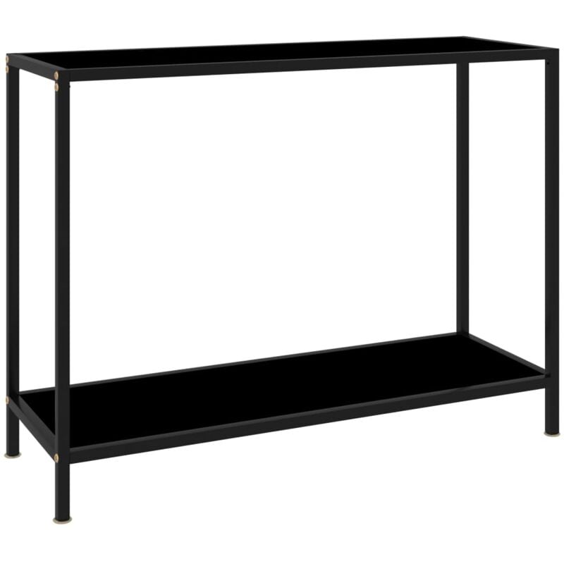 foto del prodotto tavolo consolle nero 100x35x75 cm in vetro temperato vidaxl