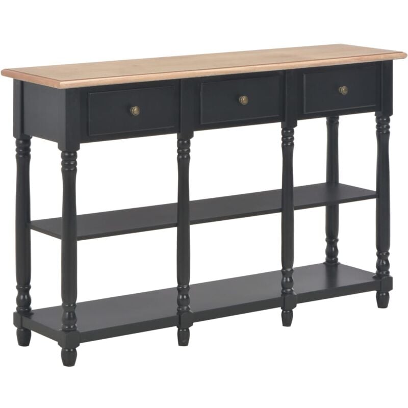 foto del prodotto tavolo consolle nero 110x30x76 cm in legno multistrato vidaxl