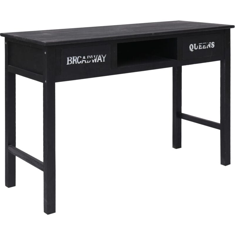 foto del prodotto tavolo consolle nero 110x45x76 cm in legno vidaxl