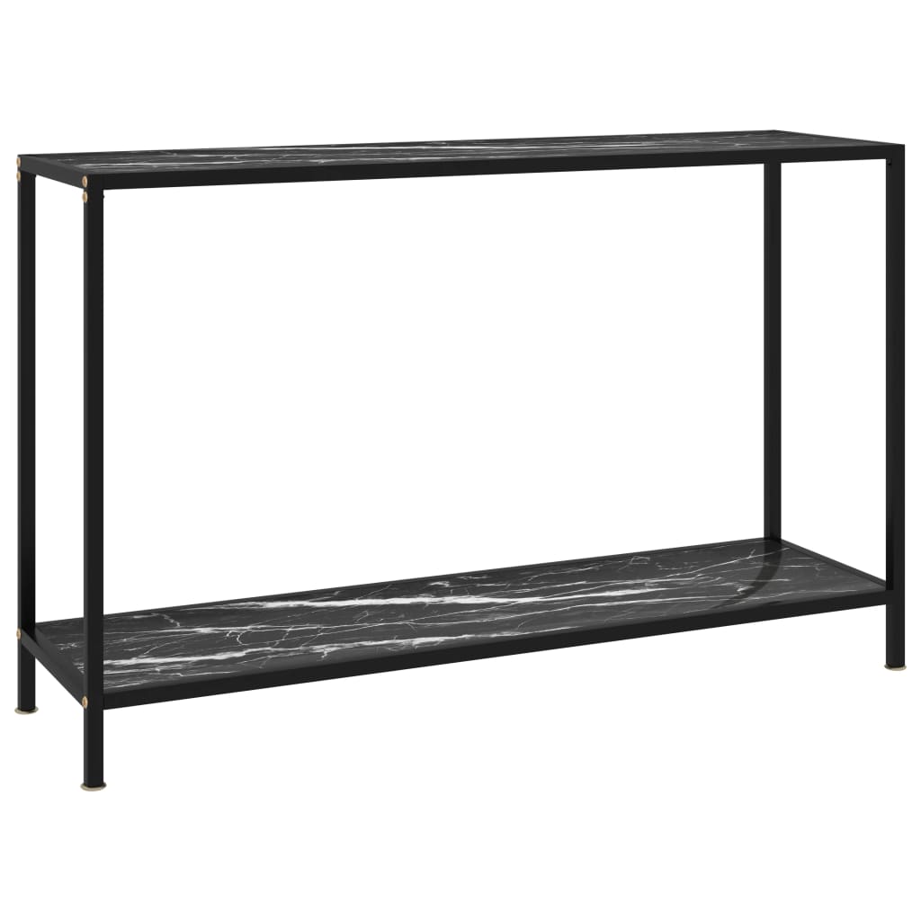 foto del prodotto tavolo consolle nero 120x35x75 cm in vetro temperato cod mxl 14808