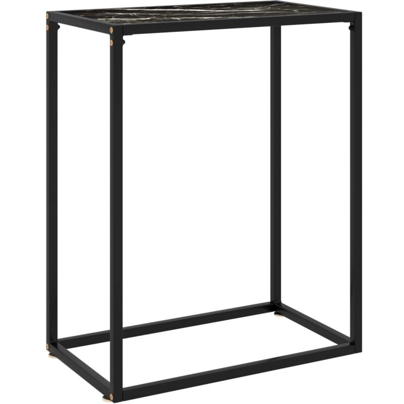 foto del prodotto tavolo consolle nero 60x35x75 cm in vetro temperato vidaxl