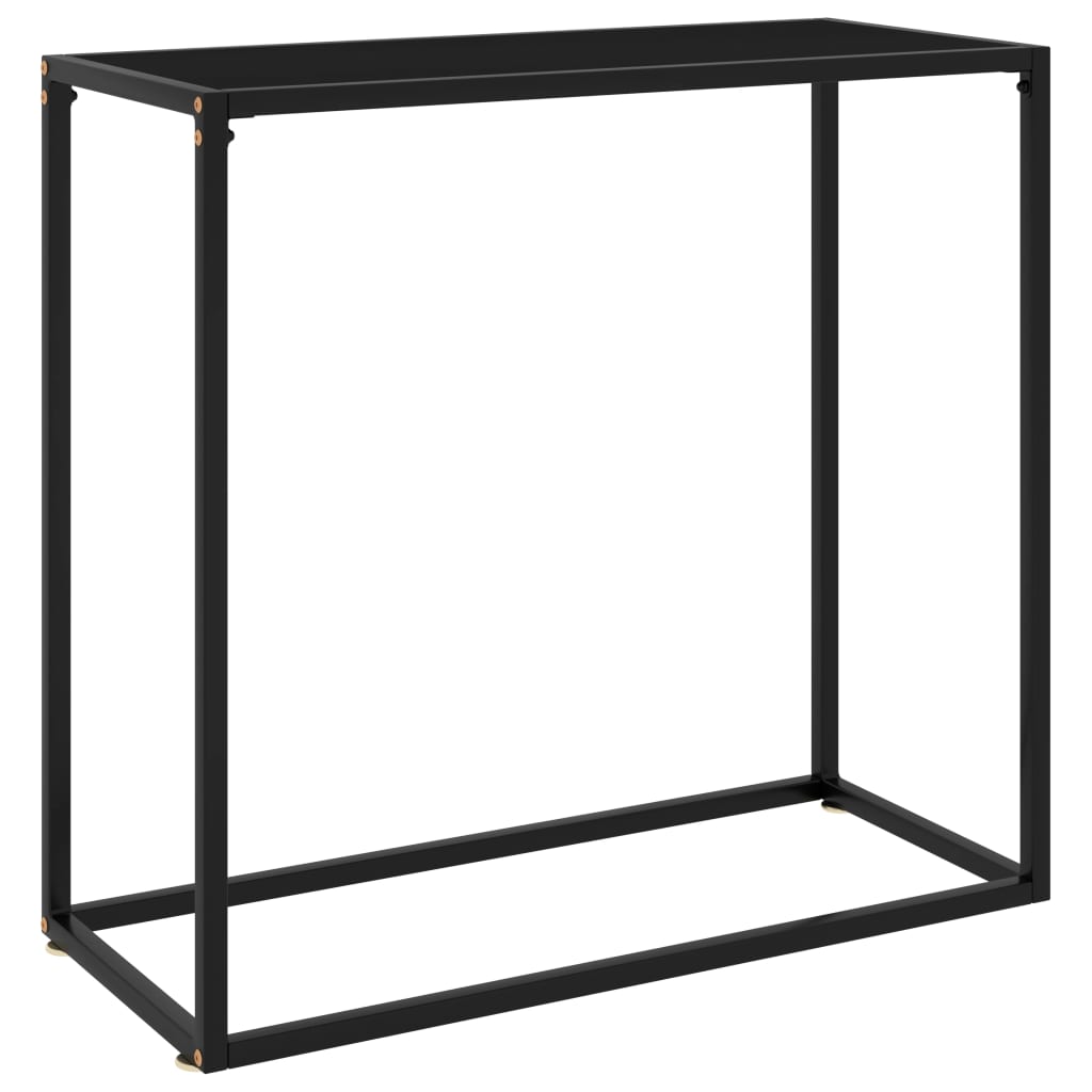 foto del prodotto tavolo consolle nero 80x35x75 cm in vetro temperato cod mxl 5582