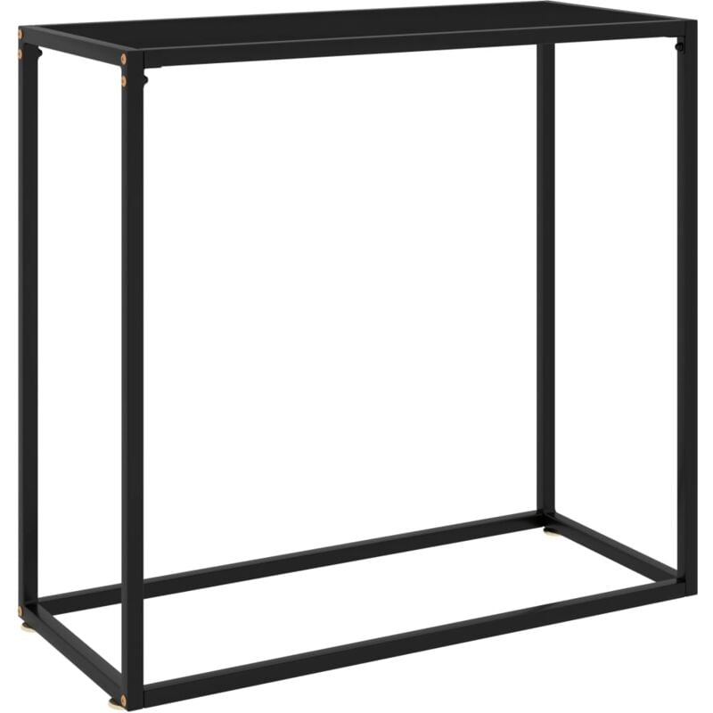 foto del prodotto tavolo consolle nero 80x35x75 cm in vetro temperato vidaxl
