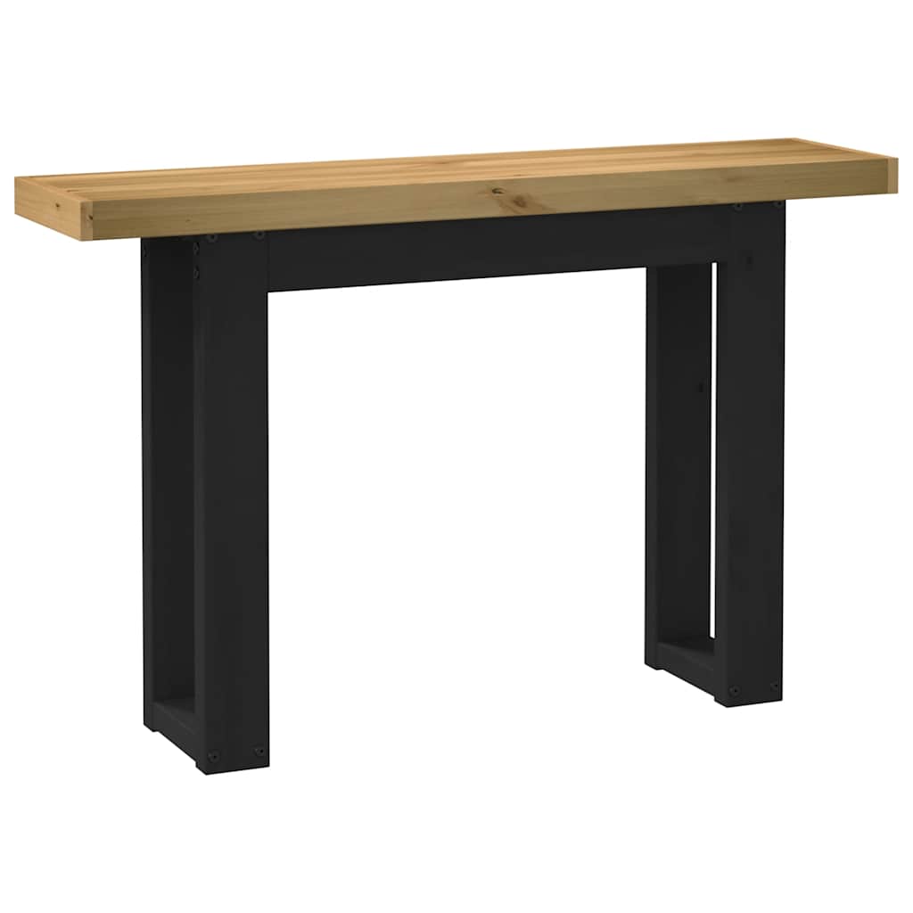 foto del prodotto tavolo consolle noain gambe forma u 120x30x75 cm legno massello