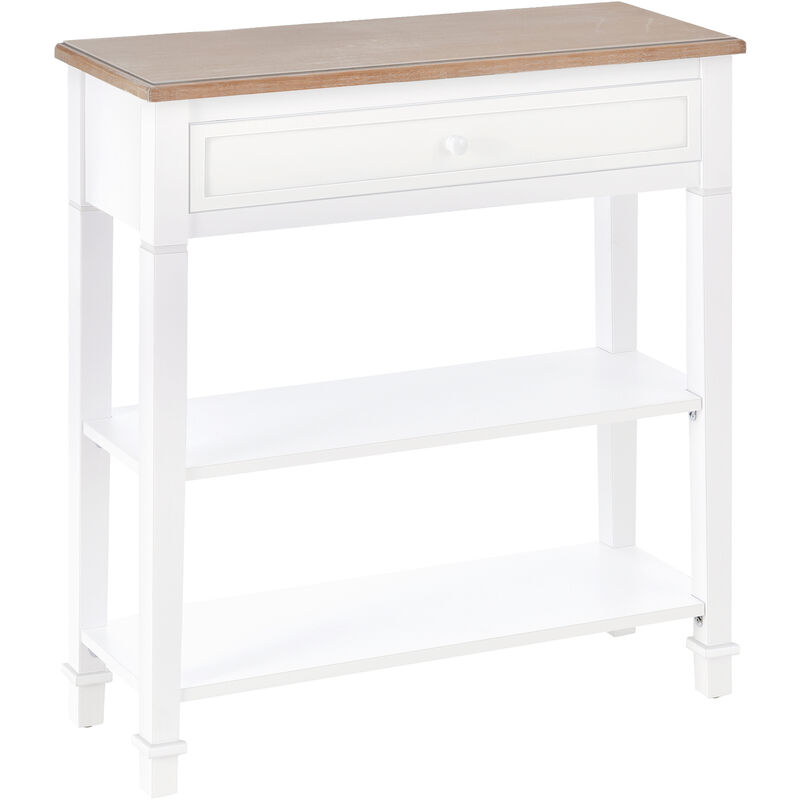 foto del prodotto tavolo consolle per ingresso 75,6x27,5x80,5 cm bianco