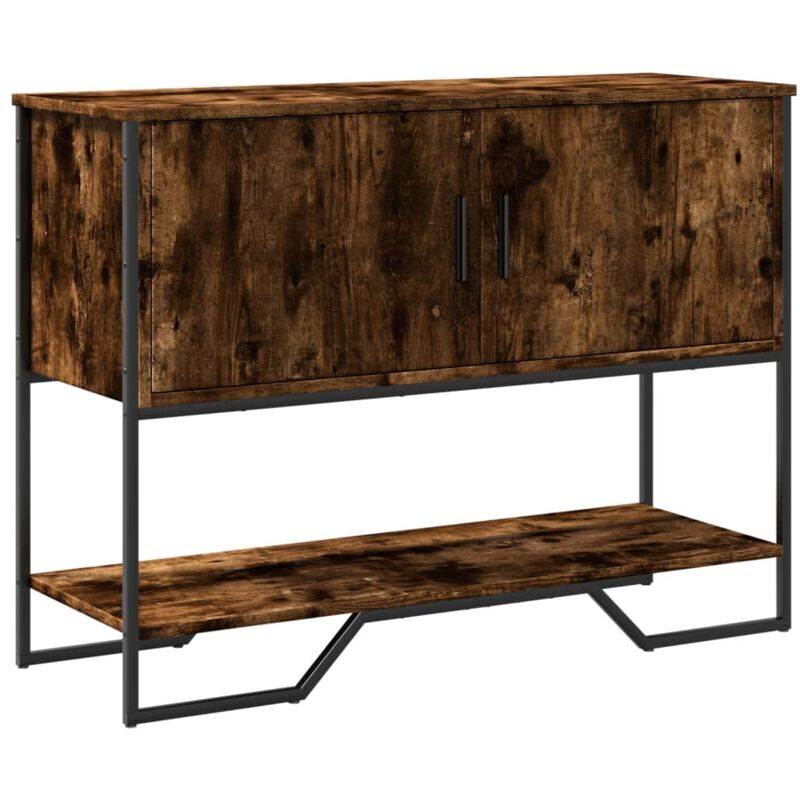 foto del prodotto tavolo consolle rovere fumo 100x35x74,5 cm in truciolato vidaxl