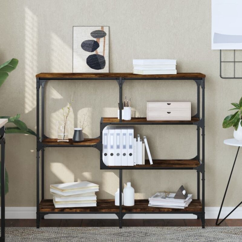 foto del prodotto tavolo consolle rovere fumo 103x32x95 cm legno multistrato vidaxl
