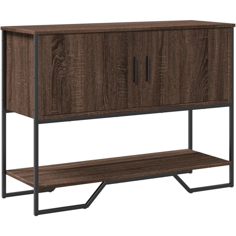 foto del prodotto tavolo consolle rovere marrone 100x35x74,5 cm in truciolato vidaxl