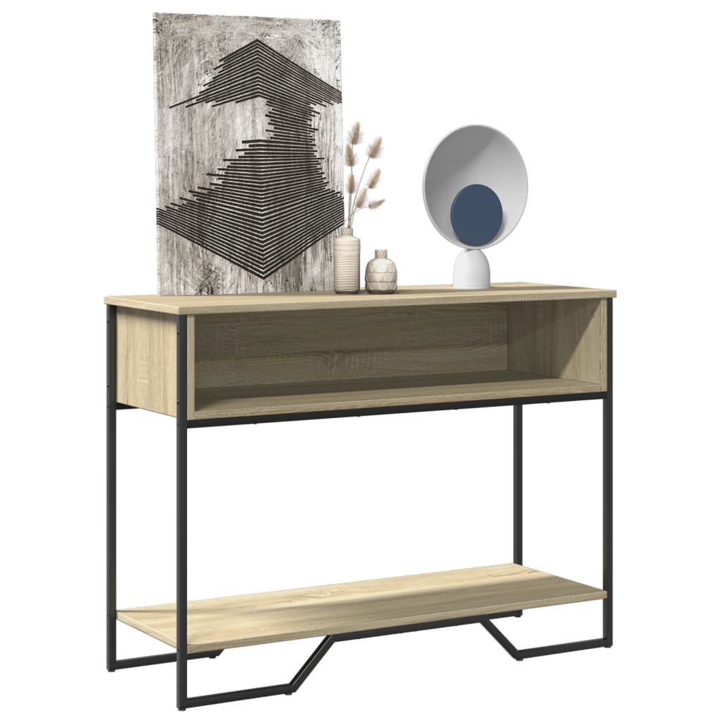 foto del prodotto tavolo consolle rovere sonoma 100x35x74,5 cm in truciolato