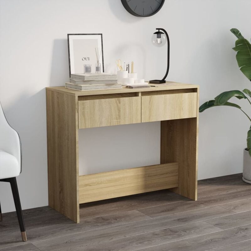 foto del prodotto tavolo consolle rovere sonoma 89x41x76,5 cm in acciaio vidaxl