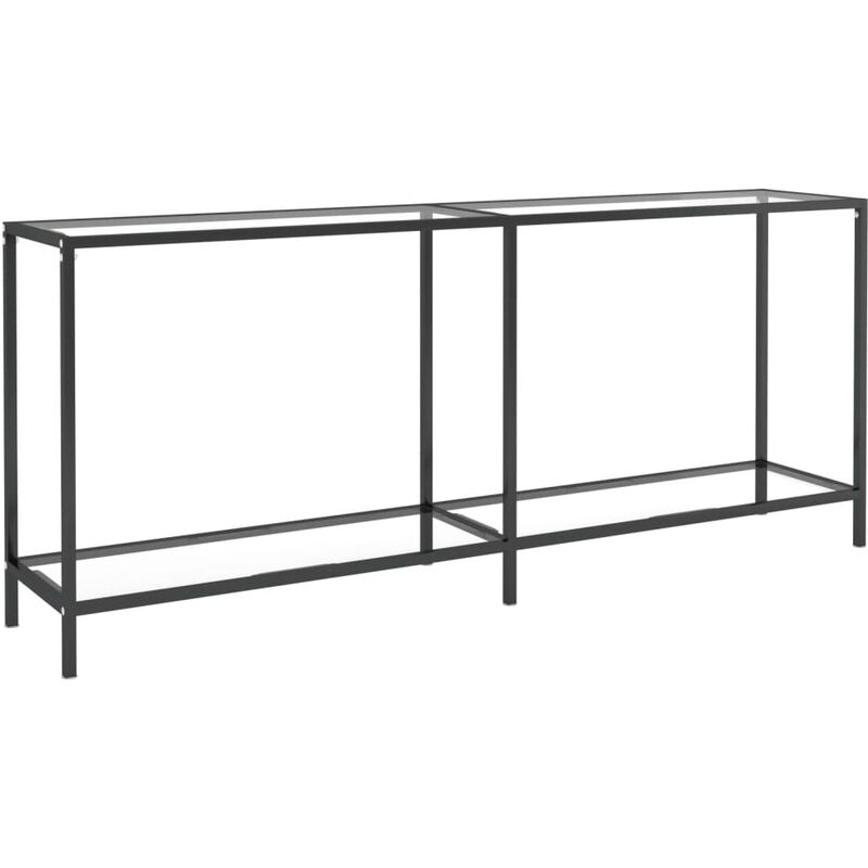 foto del prodotto tavolo consolle trasparente 180x35x75,5 cm in vetro temperato vidaxl