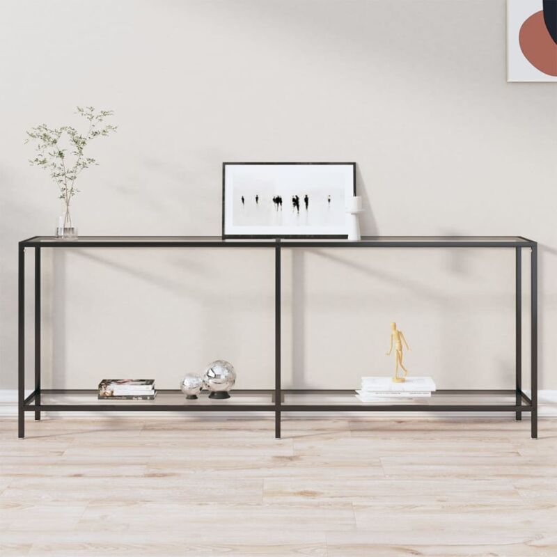 foto del prodotto tavolo consolle trasparente 200x35x75,5 cm in vetro temperato vidaxl