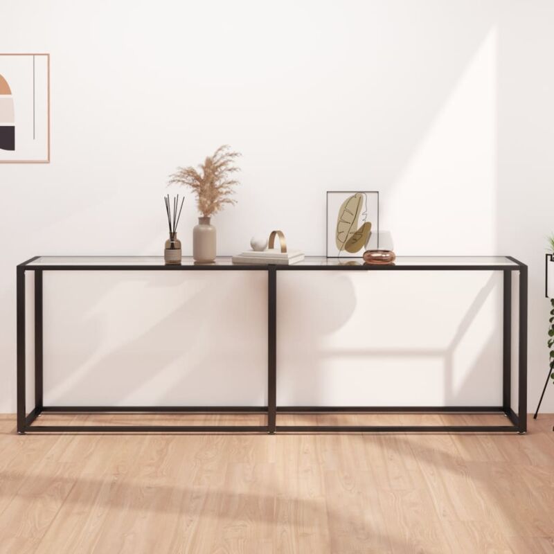 immagine 0 del prodotto tavolo consolle trasparente 220x35x75,5 cm in vetro temperato vidaxl 348531