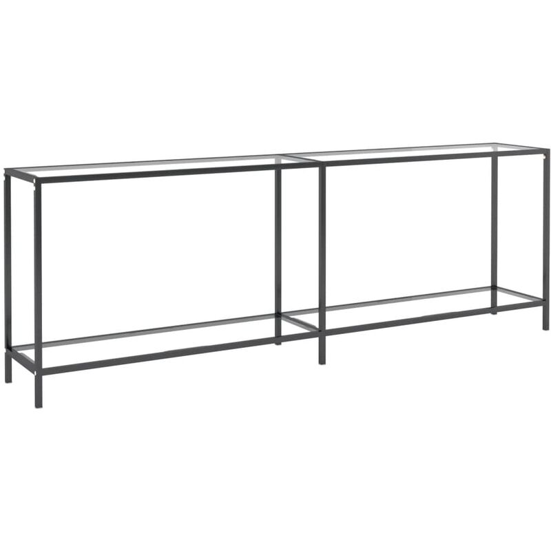 foto del prodotto tavolo consolle trasparente 220x35x75,5 cm in vetro temperato vidaxl