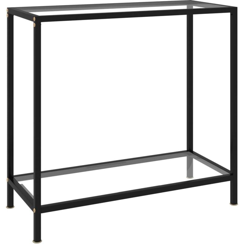foto del prodotto tavolo consolle trasparente 80x35x75 cm in vetro temperato vidaxl 827062