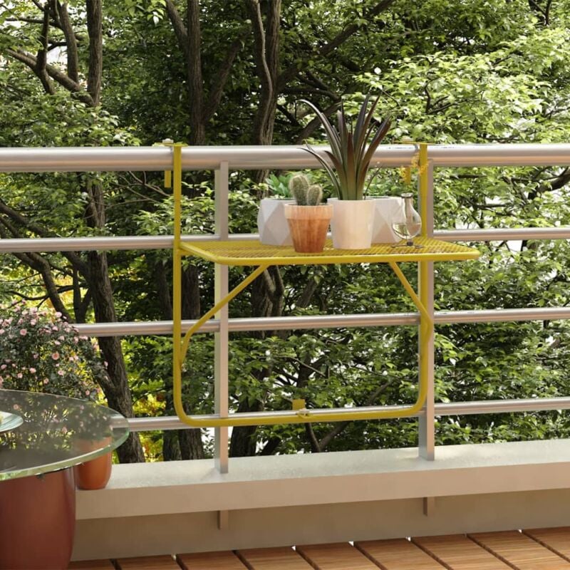foto del prodotto tavolo da balcone oro 60x40 cm in acciaio vidaxl