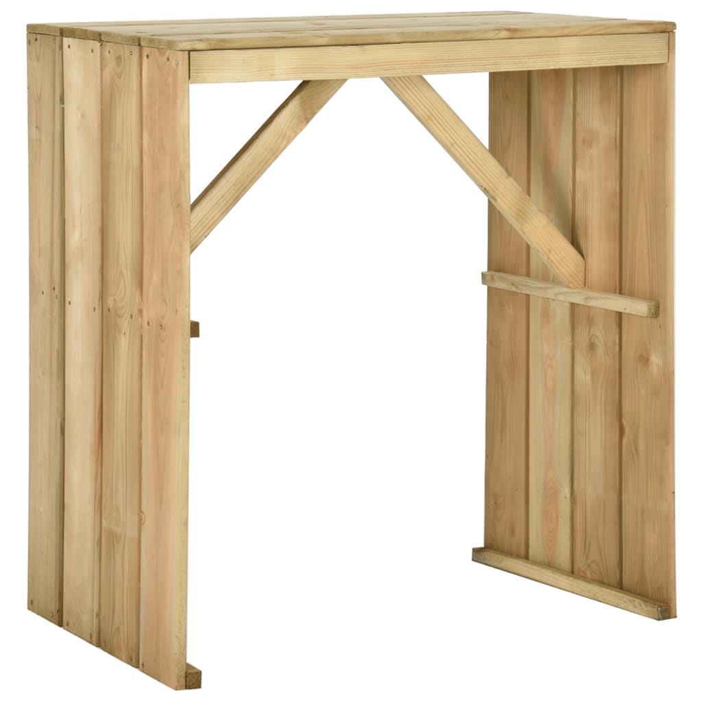 foto del prodotto tavolo da bar 100x60x110 cm in legno di pino impregnato cod mxl 34283